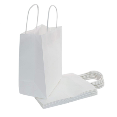 150g Eco Friendly Kraft Paper Bag For Shopping Embossing Debossing, bag with handle