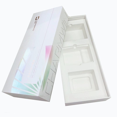 पेपर मेडिसिन पैकेजिंग बॉक्स होलोग्राफिक इफेक्ट एम्बॉसिंग वेट पल्प ट्रे के साथ